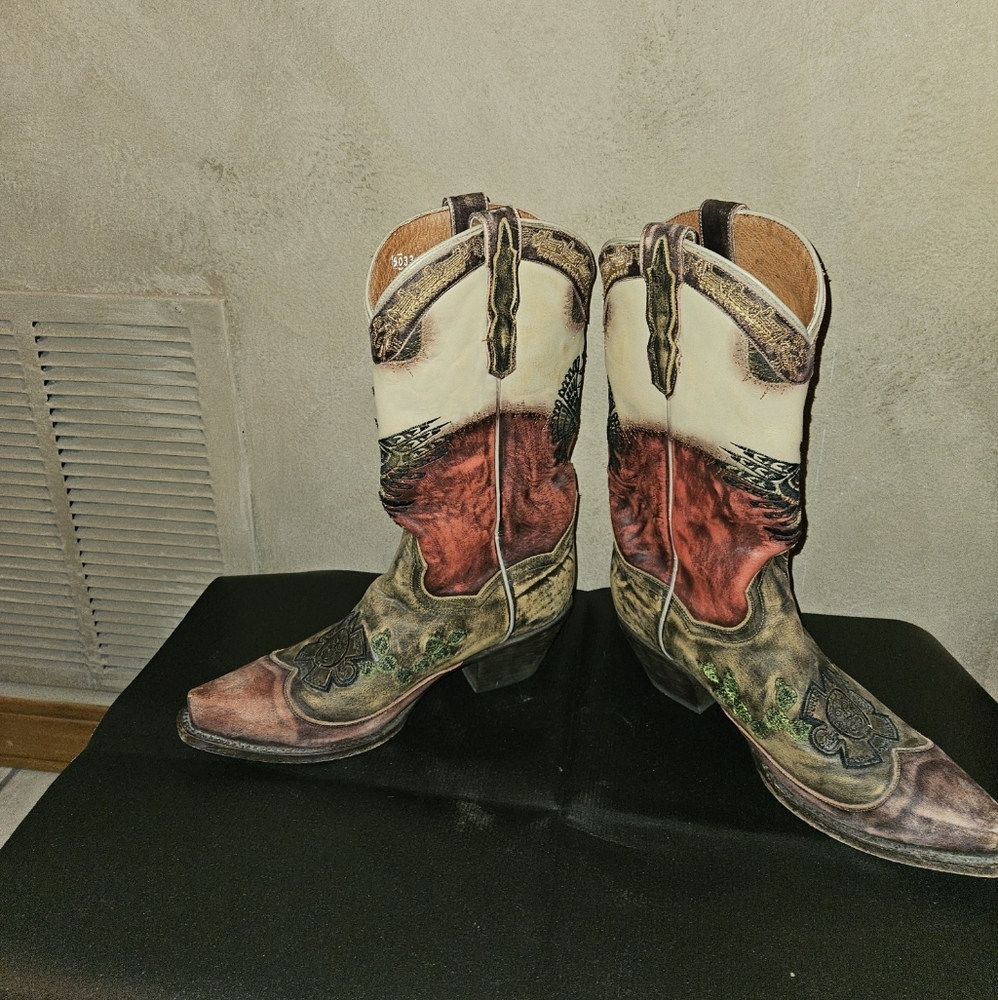 Dan Post Wms Boots Sz 8m - Picture 2 of 6